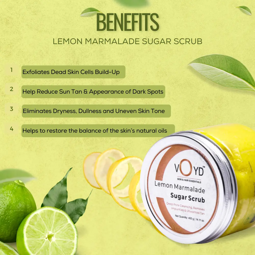 benefits of voyd lemon marmalade sugar scrub​