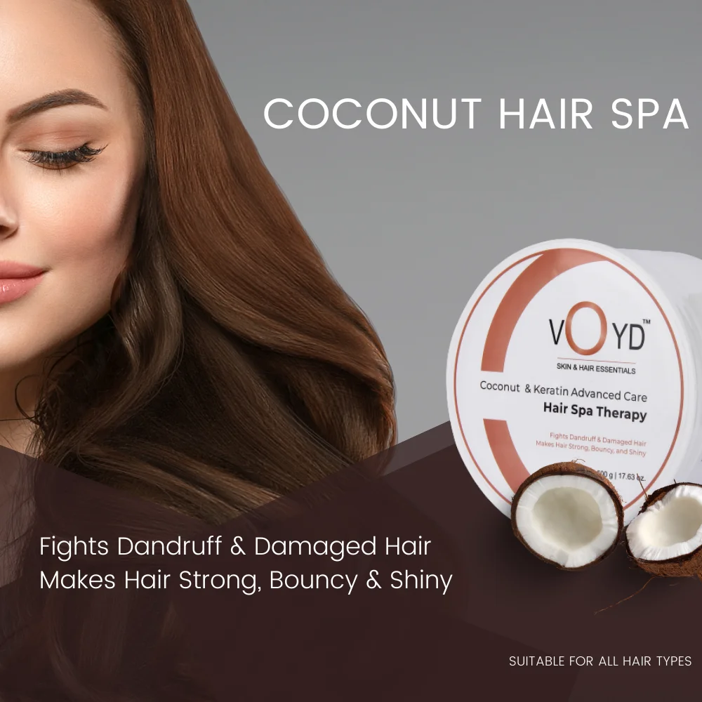 VOYD Coconut Hair Spa - With Hydrolyzed Keratin & Wheat Protein | 500g