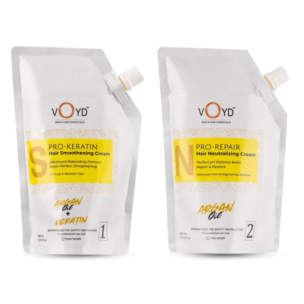 Argan Oil Hair Straightening Cream and Neutralizer